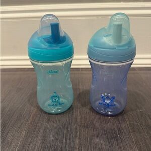 NWOT Chicco Infant Toddler Kids Sippy Cups - Aqua and Blue
